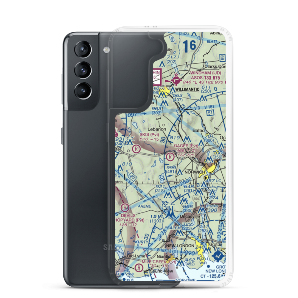 Gager Field (CT36) VFR Sectional Samsung Case Samsung Galaxy S21 model shown