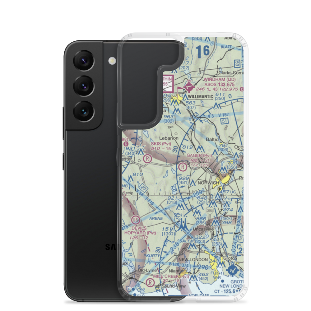 Gager Field (CT36) VFR Sectional Samsung Case Samsung Galaxy S22 model shown