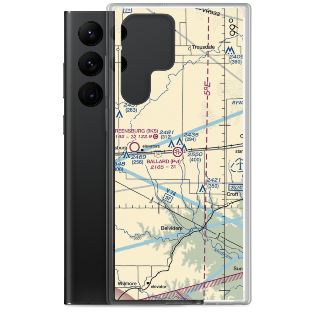 Gail Ballard Airport (SN63) VFR Sectional Samsung Case Samsung Galaxy S22 Ultra model shown