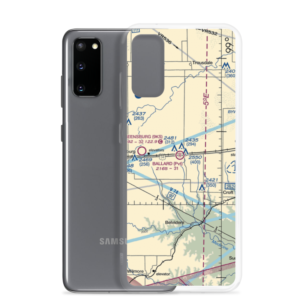 Gail Ballard Airport (SN63) VFR Sectional Samsung Case Samsung Galaxy S20 model shown