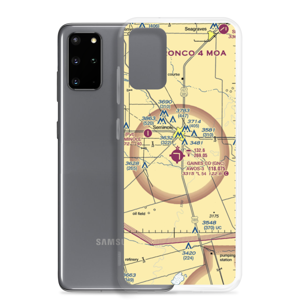 Gaines County Airport (GNC) VFR Sectional Samsung Case Samsung Galaxy S20 Plus model shown