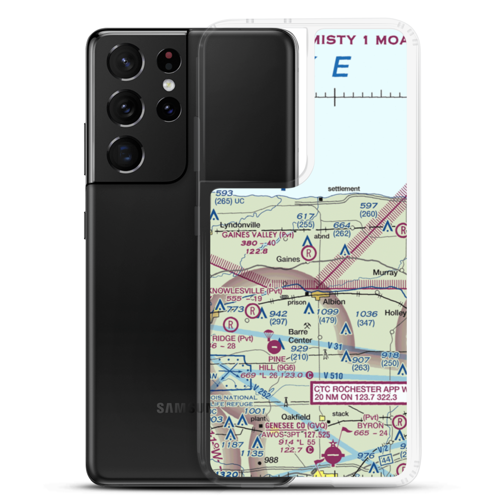 Gaines Valley Aviation Airport (NY06) VFR Sectional Samsung Case Samsung Galaxy S21 Ultra model shown