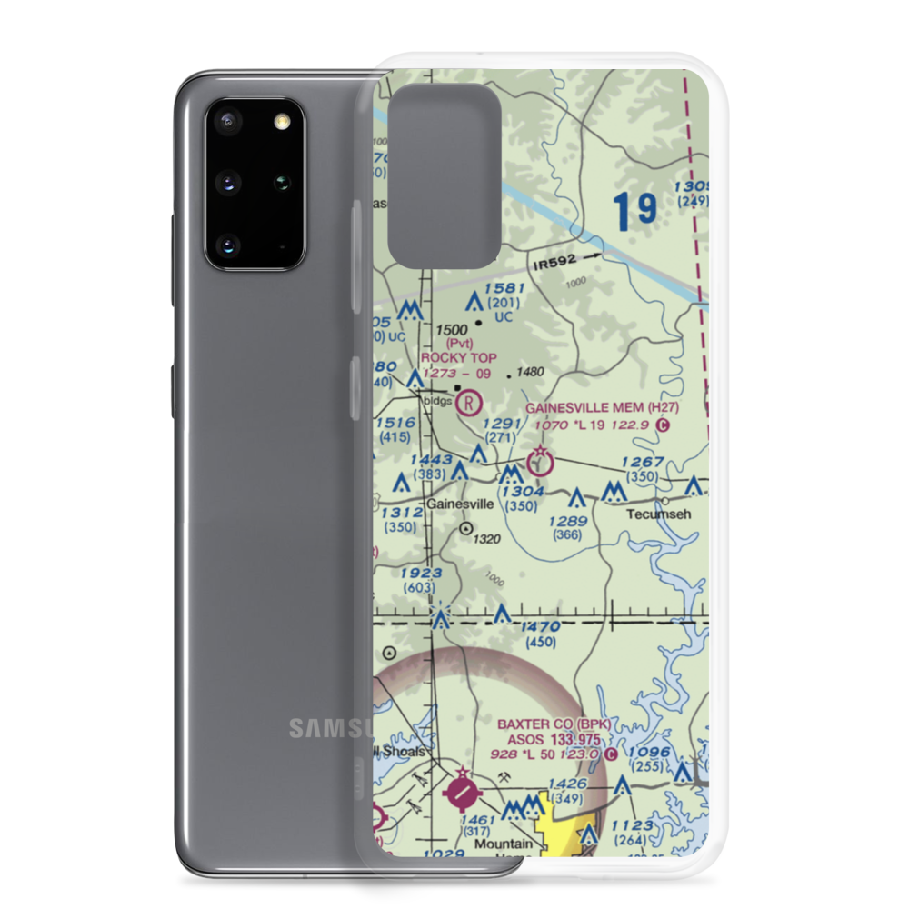 Gainesville Memorial Airport (H27) VFR Sectional Samsung Case Samsung Galaxy S20 Plus model shown