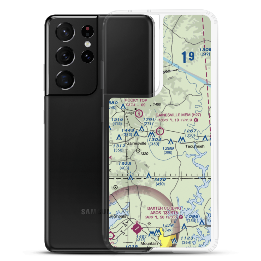 Gainesville Memorial Airport (H27) VFR Sectional Samsung Case Samsung Galaxy S21 Ultra model shown