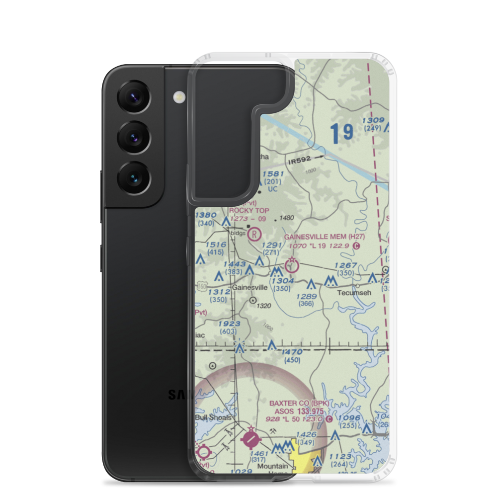 Gainesville Memorial Airport (H27) VFR Sectional Samsung Case Samsung Galaxy S22 model shown