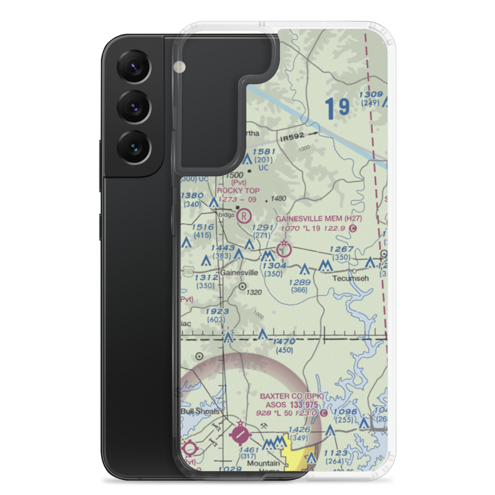 Gainesville Memorial Airport (H27) VFR Sectional Samsung Case Samsung Galaxy S22 Plus model shown