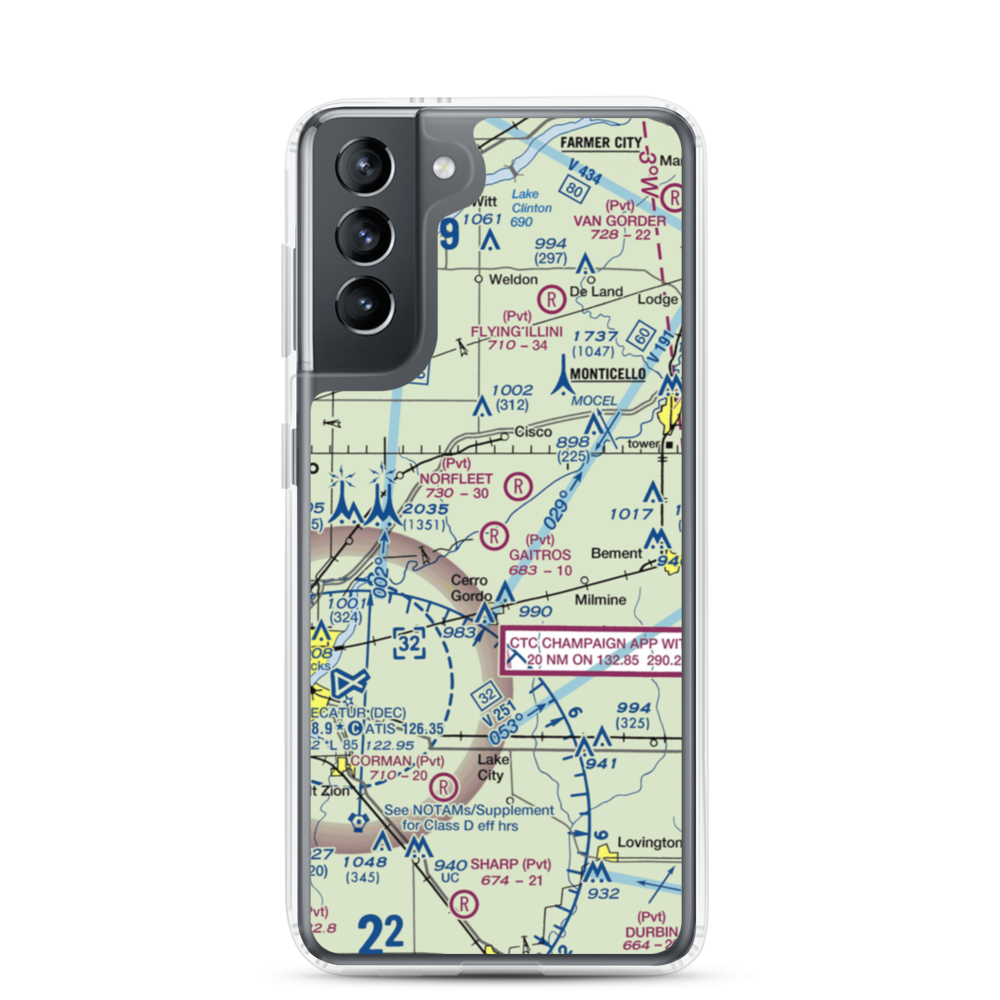 Gaitros STOL Airport (88IL) VFR Sectional Samsung Case Samsung Galaxy S21 model shown