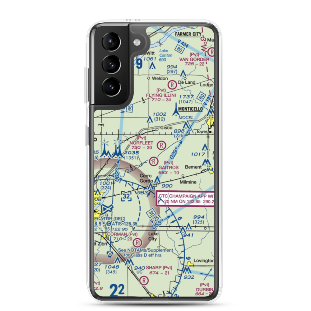 Gaitros STOL Airport (88IL) VFR Sectional Samsung Case Samsung Galaxy S21 Plus model shown