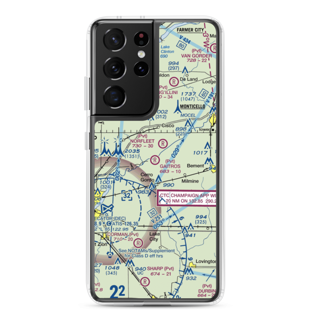 Gaitros STOL Airport (88IL) VFR Sectional Samsung Case Samsung Galaxy S21 Ultra model shown
