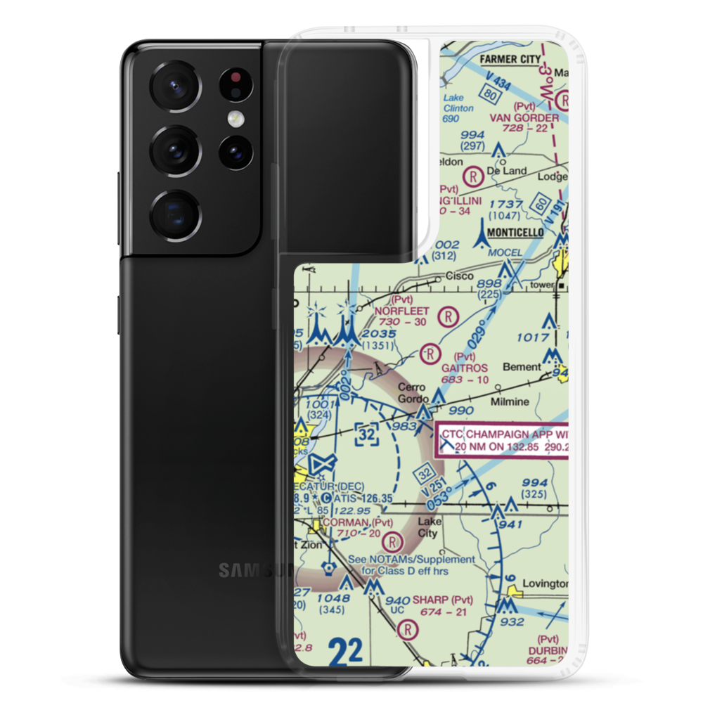 Gaitros STOL Airport (88IL) VFR Sectional Samsung Case Samsung Galaxy S21 Ultra model shown