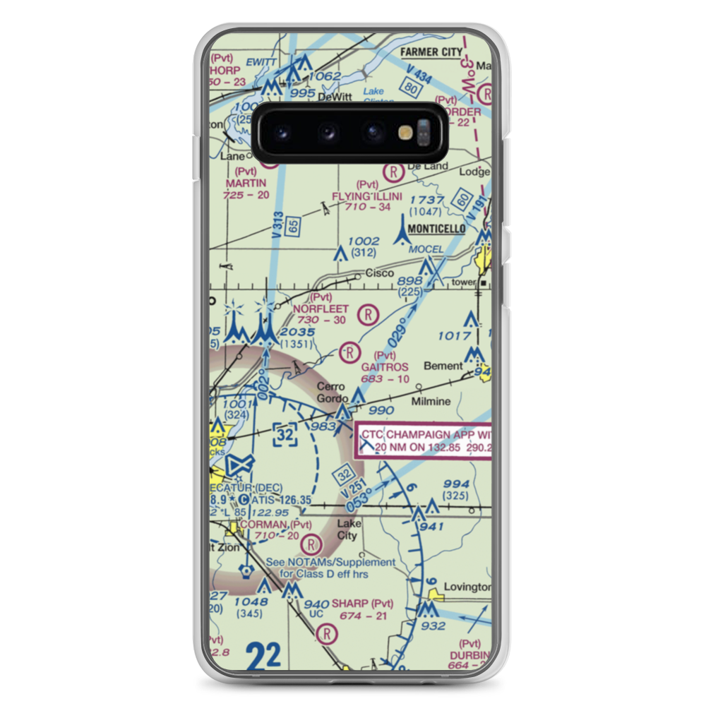Gaitros STOL Airport (88IL) VFR Sectional Samsung Case Samsung Galaxy S10+ model shown