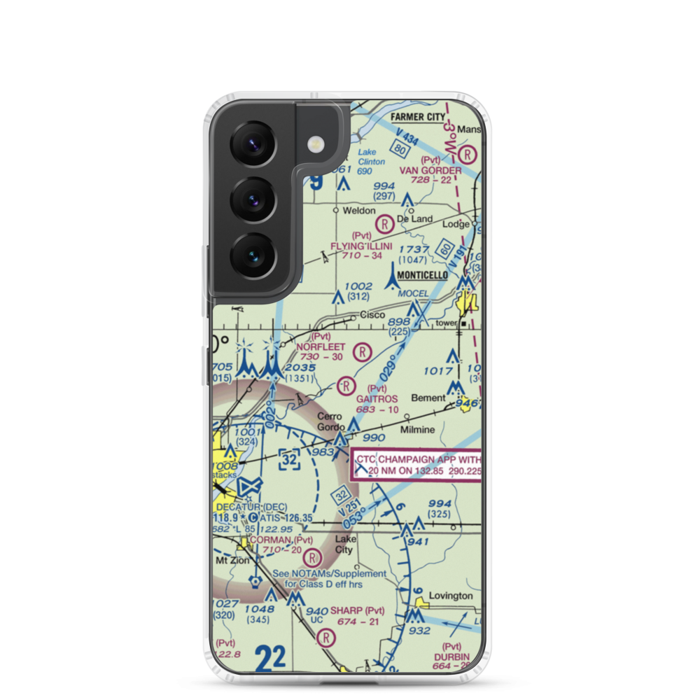 Gaitros STOL Airport (88IL) VFR Sectional Samsung Case Samsung Galaxy S22 model shown