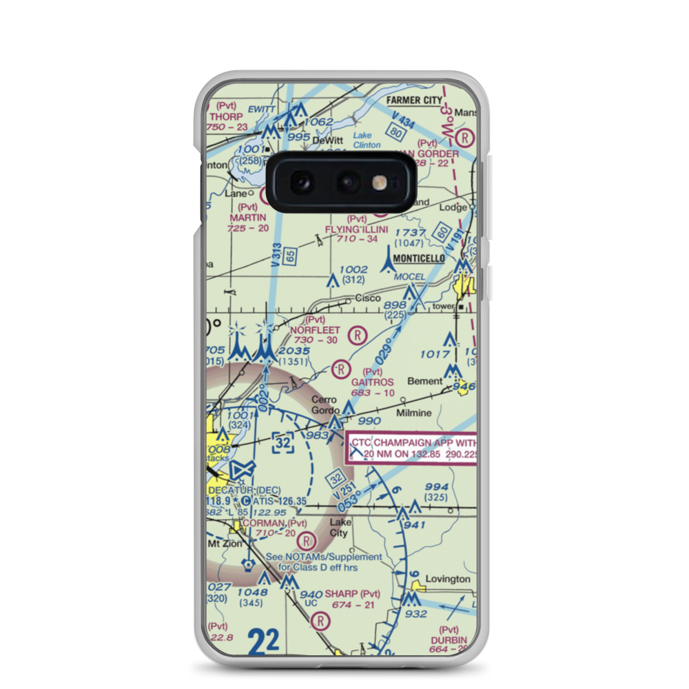 Gaitros STOL Airport (88IL) VFR Sectional Samsung Case Samsung Galaxy S10e model shown