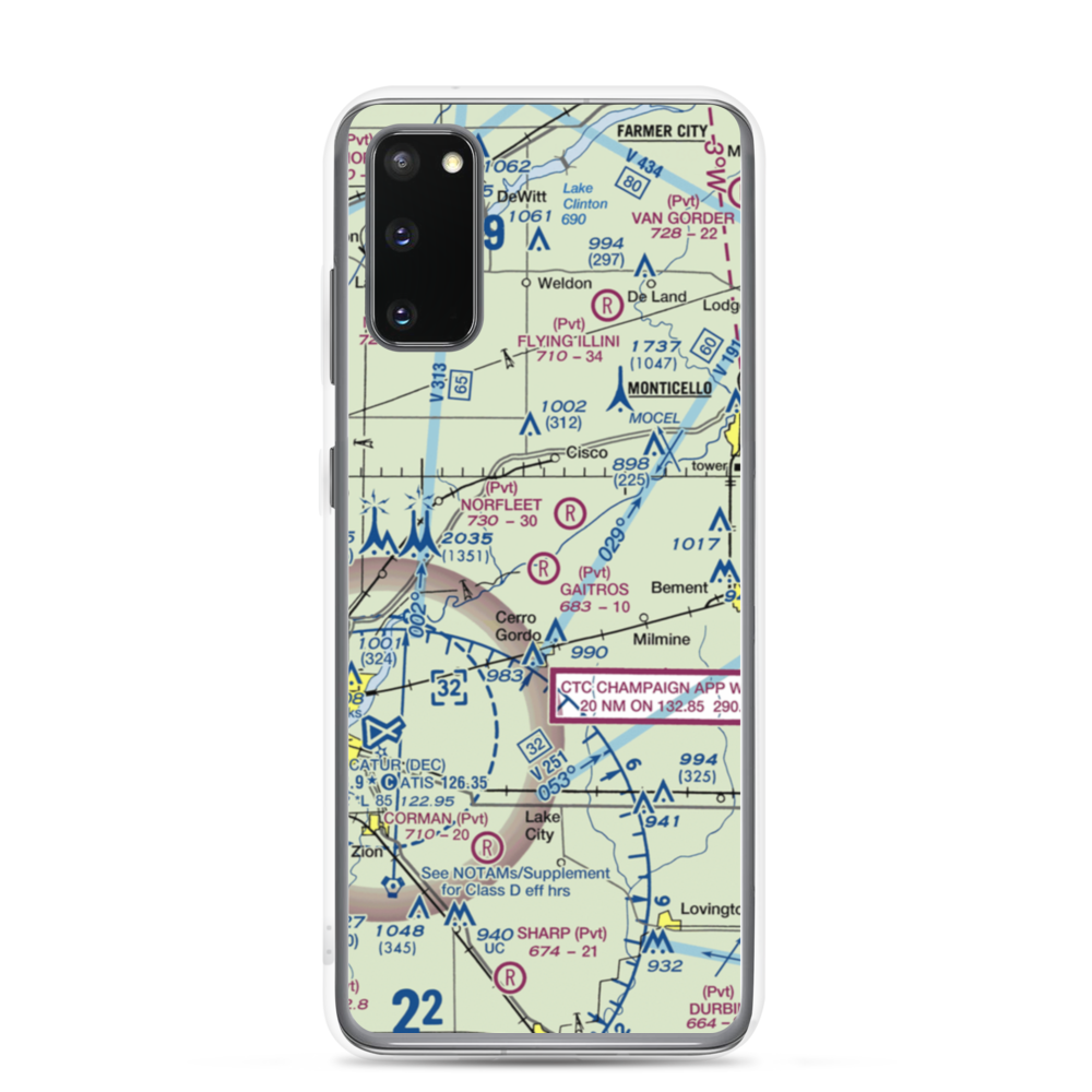 Gaitros STOL Airport (88IL) VFR Sectional Samsung Case Samsung Galaxy S20 model shown
