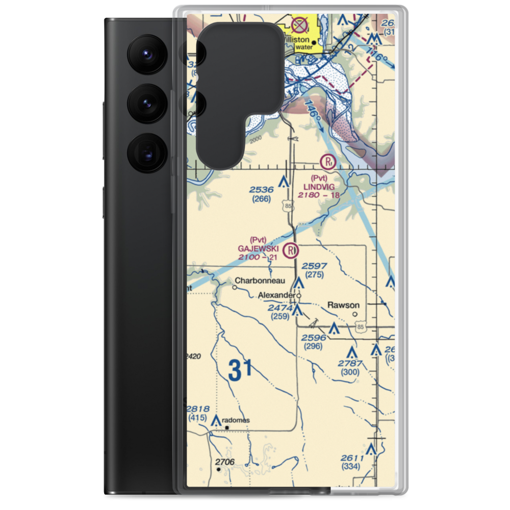 Gajewski Field (ND26) VFR Sectional Samsung Case Samsung Galaxy S22 Ultra model shown