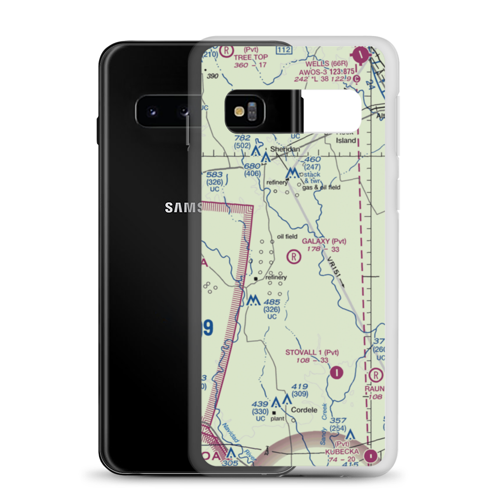 Galaxy Ranch Airport (72TS) VFR Sectional Samsung Case Samsung Galaxy S10 model shown