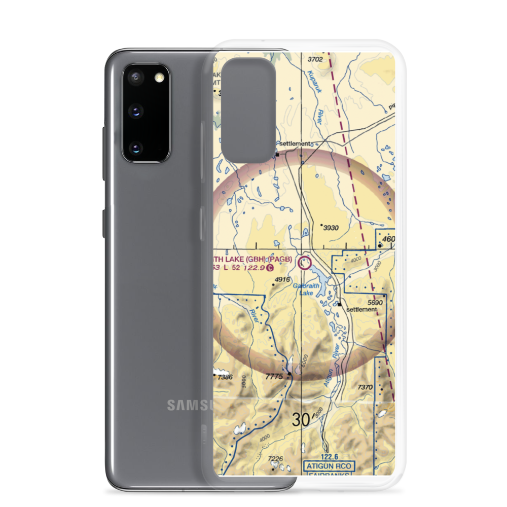 Galbraith Lake Airport (GBH) VFR Sectional Samsung Case Samsung Galaxy S20 model shown