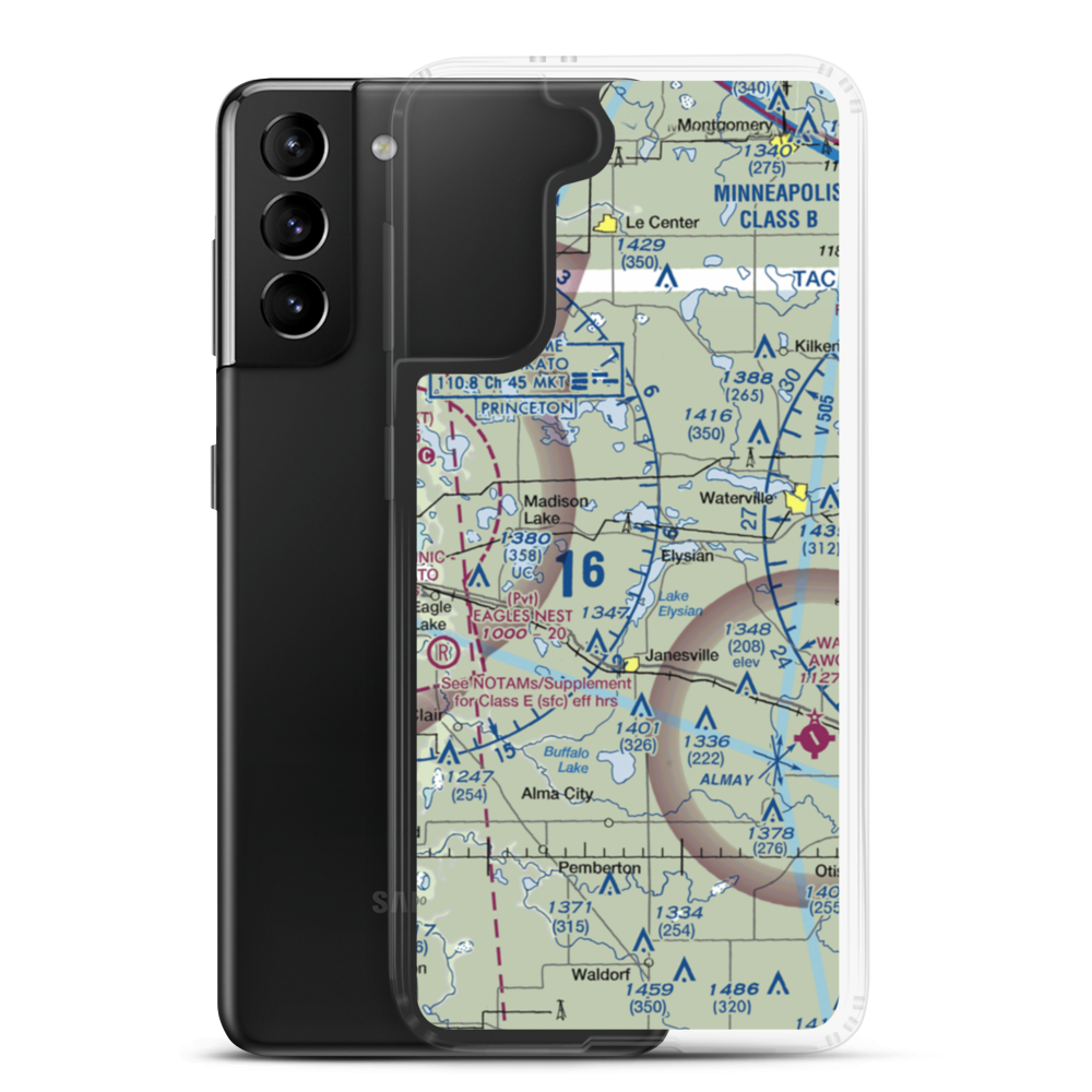 Galler's Airport (75MN) VFR Sectional Samsung Case Samsung Galaxy S21 Plus model shown
