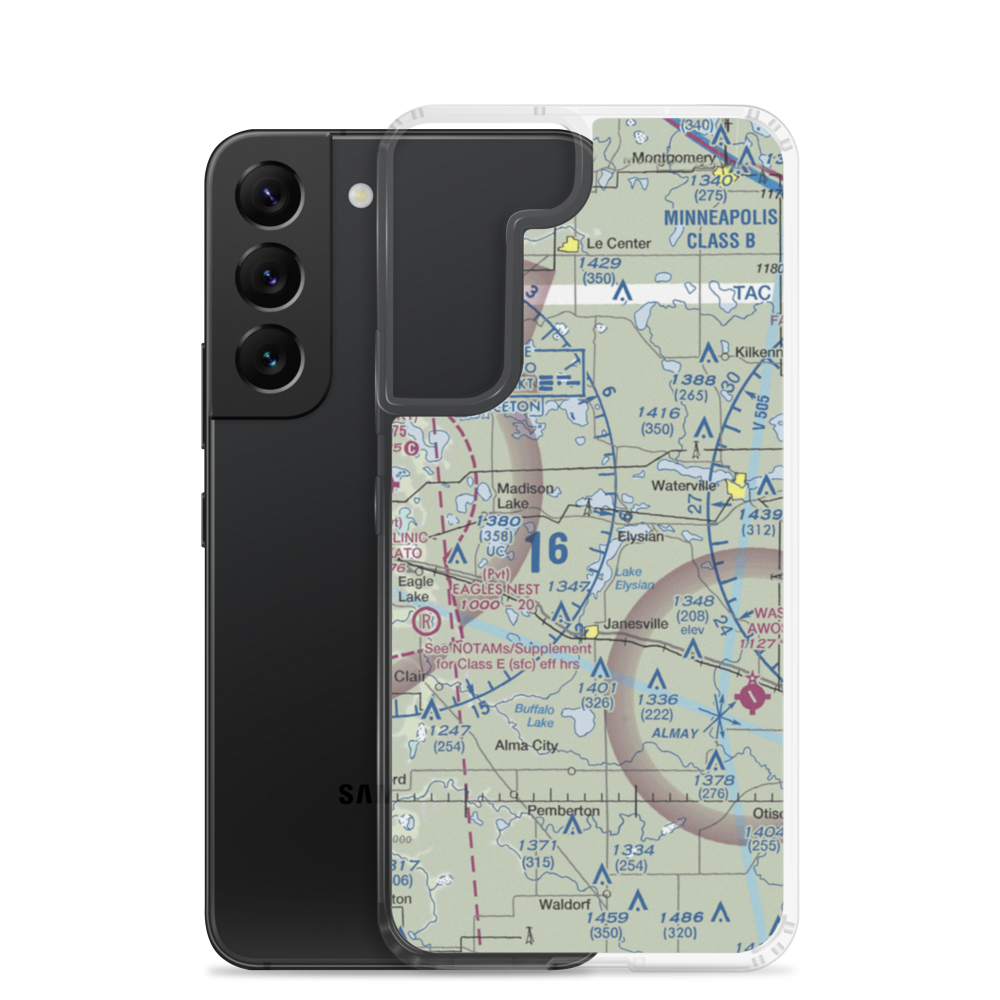 Galler's Airport (75MN) VFR Sectional Samsung Case Samsung Galaxy S22 model shown