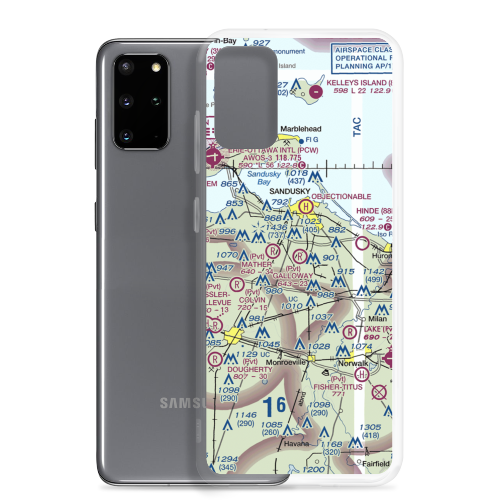Galloway Airport (0OI3) VFR Sectional Samsung Case Samsung Galaxy S20 Plus model shown