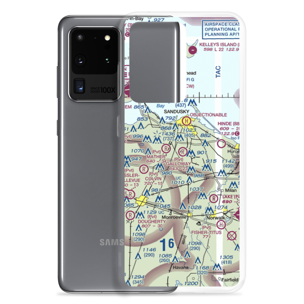 Galloway Airport (0OI3) VFR Sectional Samsung Case Samsung Galaxy S20 Ultra model shown
