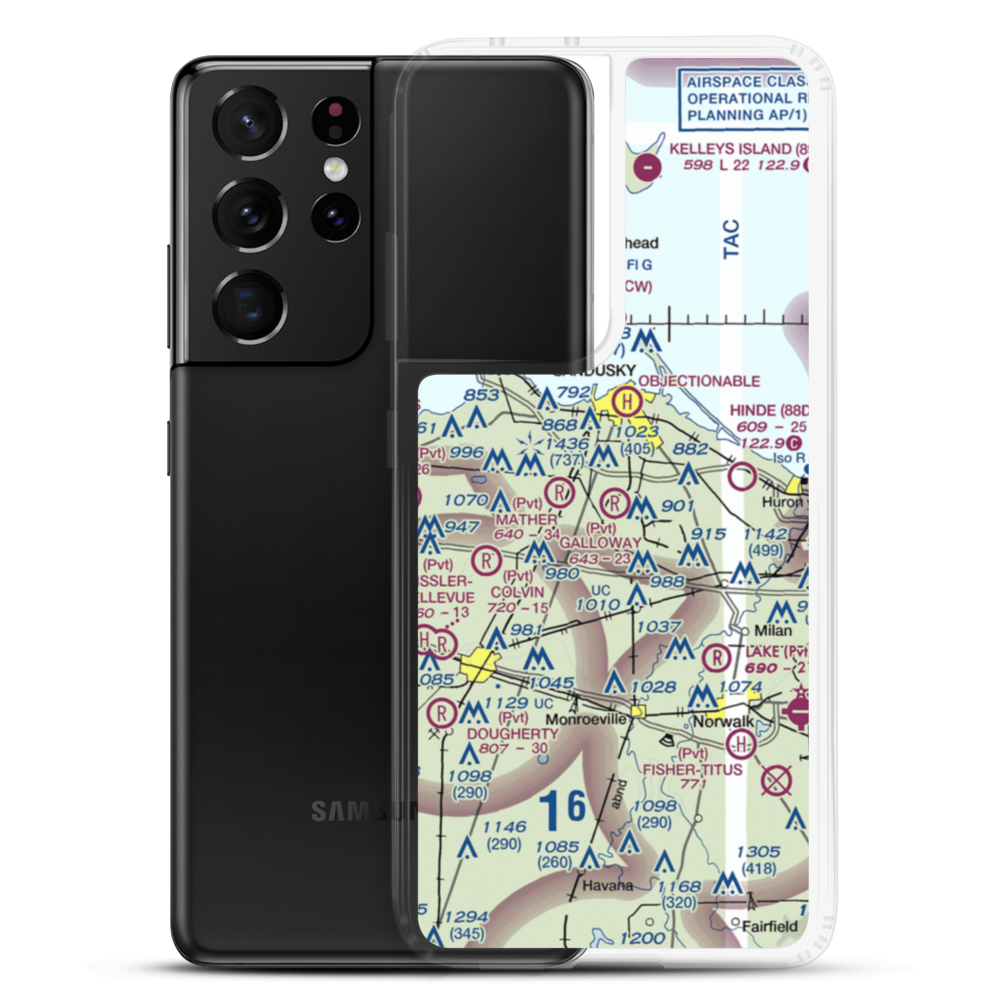 Galloway Airport (0OI3) VFR Sectional Samsung Case Samsung Galaxy S21 Ultra model shown