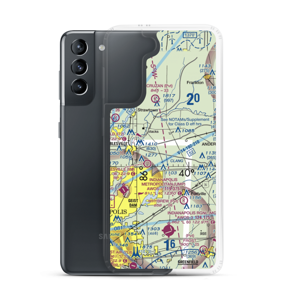Galloway Airport (2IN6) VFR Sectional Samsung Case Samsung Galaxy S21 model shown
