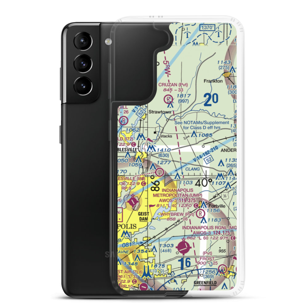Galloway Airport (2IN6) VFR Sectional Samsung Case Samsung Galaxy S21 Plus model shown