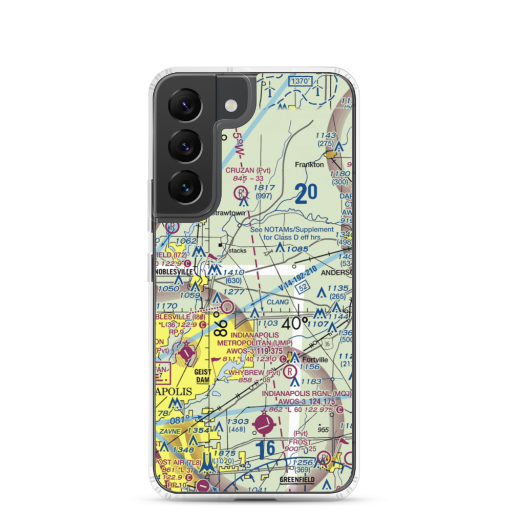 Galloway Airport (2IN6) VFR Sectional Samsung Case Samsung Galaxy S22 model shown