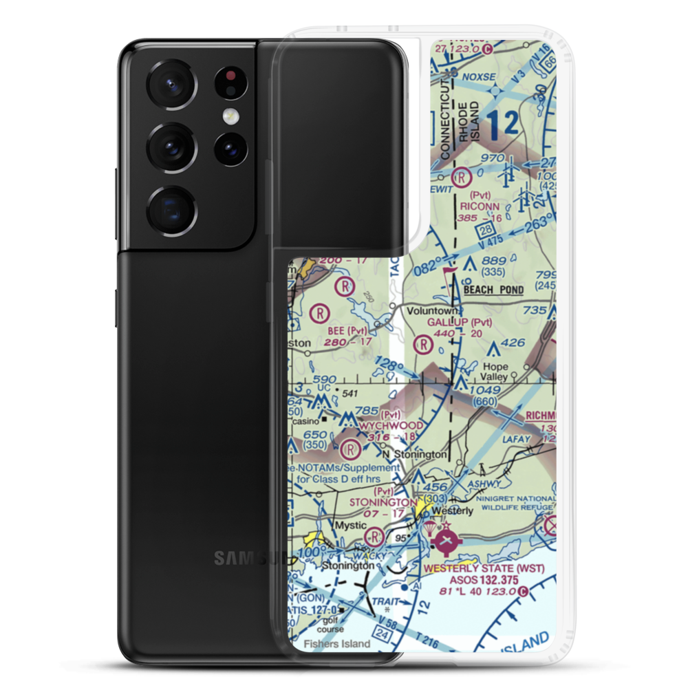 Gallup Farm Airport (CT32) VFR Sectional Samsung Case Samsung Galaxy S21 Ultra model shown