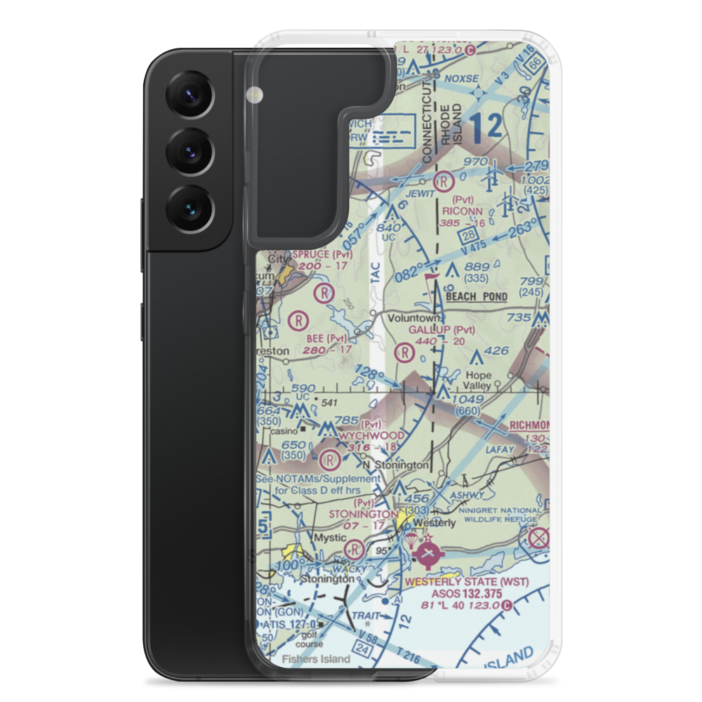 Gallup Farm Airport (CT32) VFR Sectional Samsung Case Samsung Galaxy S22 Plus model shown