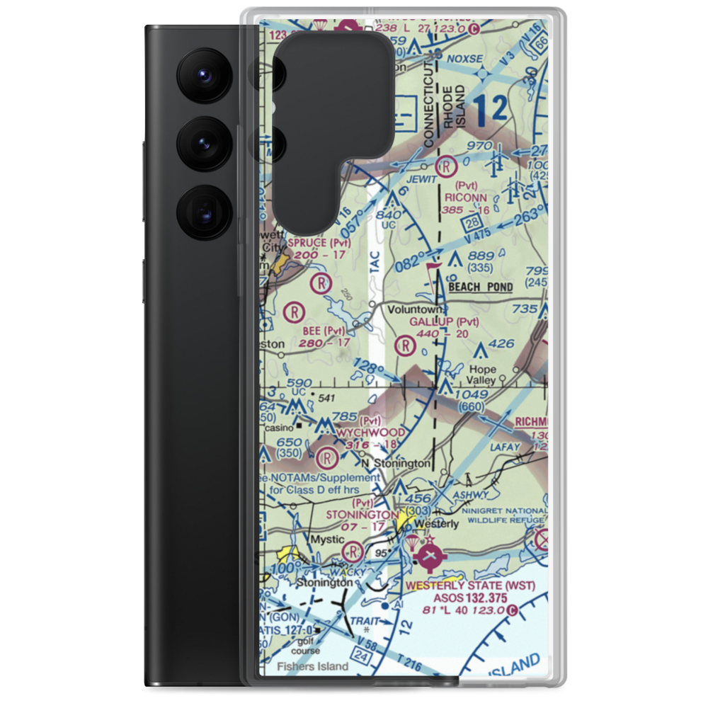Gallup Farm Airport (CT32) VFR Sectional Samsung Case Samsung Galaxy S22 Ultra model shown