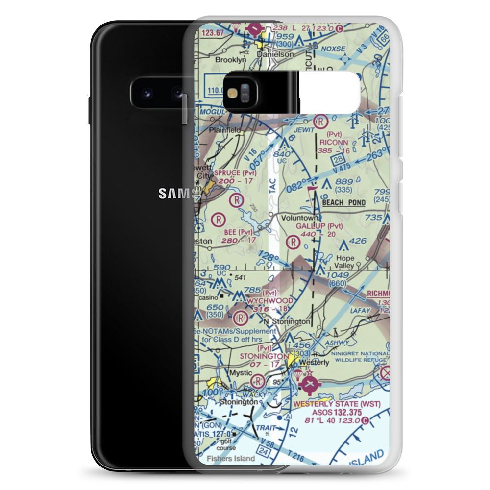 Gallup Farm Airport (CT32) VFR Sectional Samsung Case Samsung Galaxy S10+ model shown