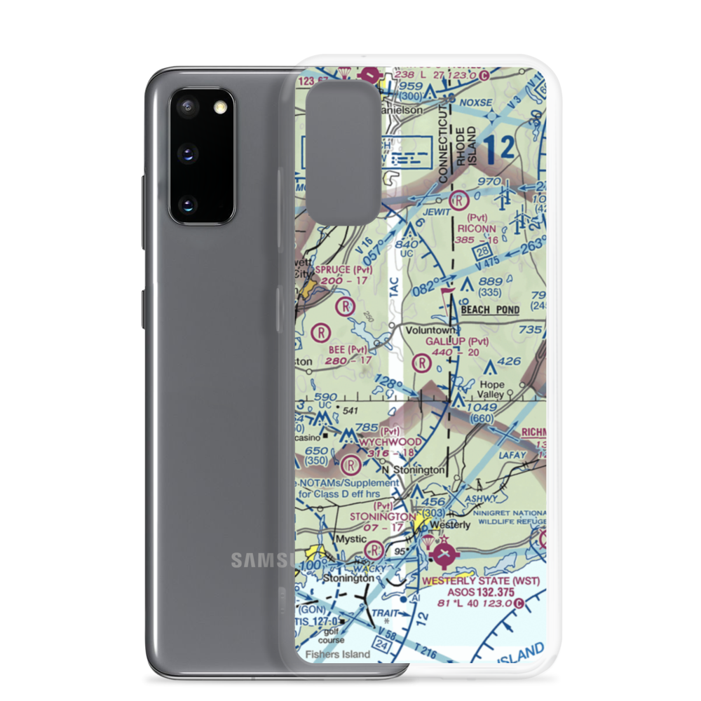 Gallup Farm Airport (CT32) VFR Sectional Samsung Case Samsung Galaxy S20 model shown
