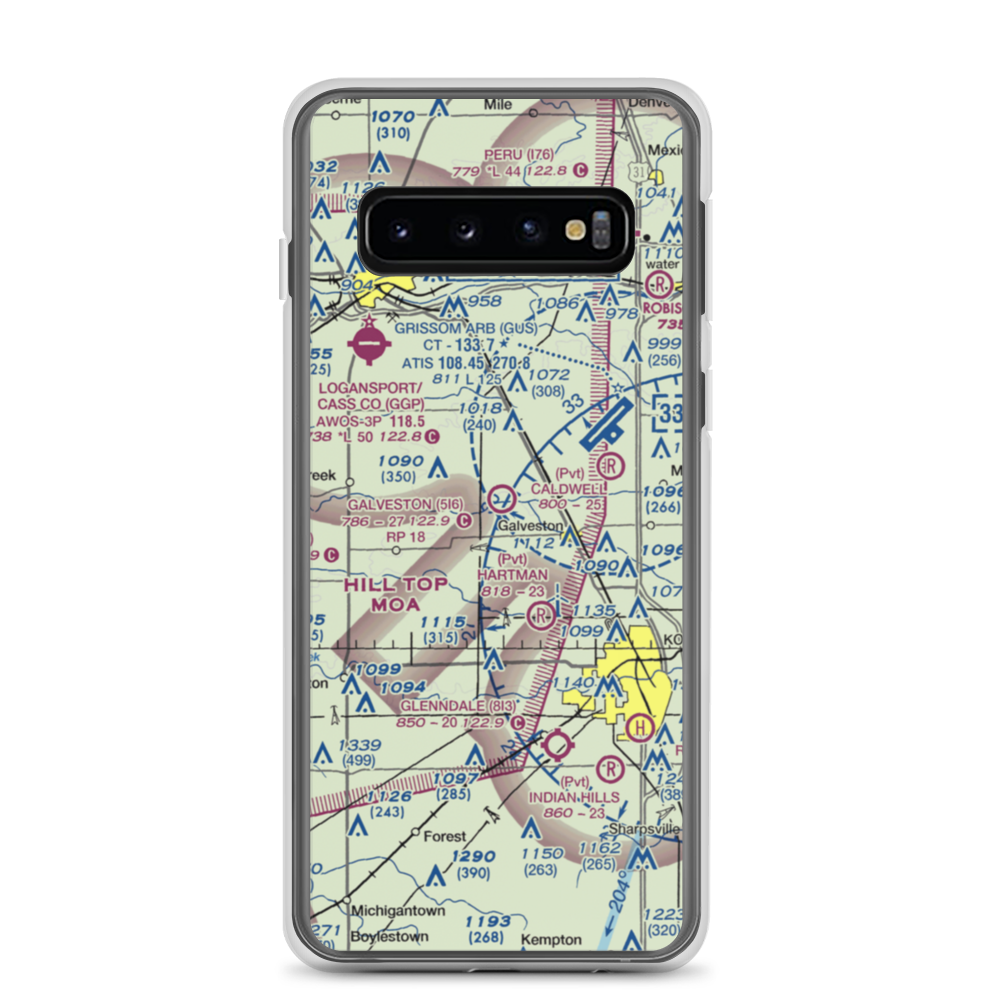 Galveston Airport (5I6) VFR Sectional Samsung Case Samsung Galaxy S10 model shown