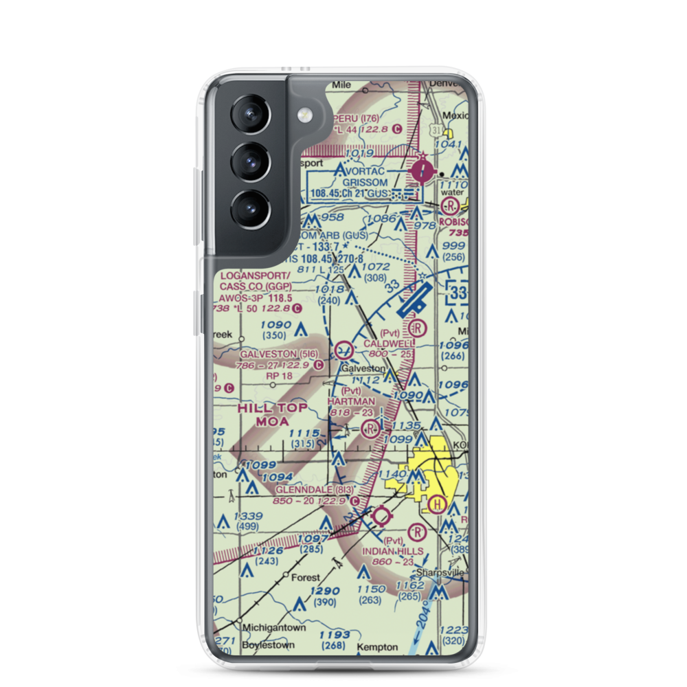 Galveston Airport (5I6) VFR Sectional Samsung Case Samsung Galaxy S21 model shown