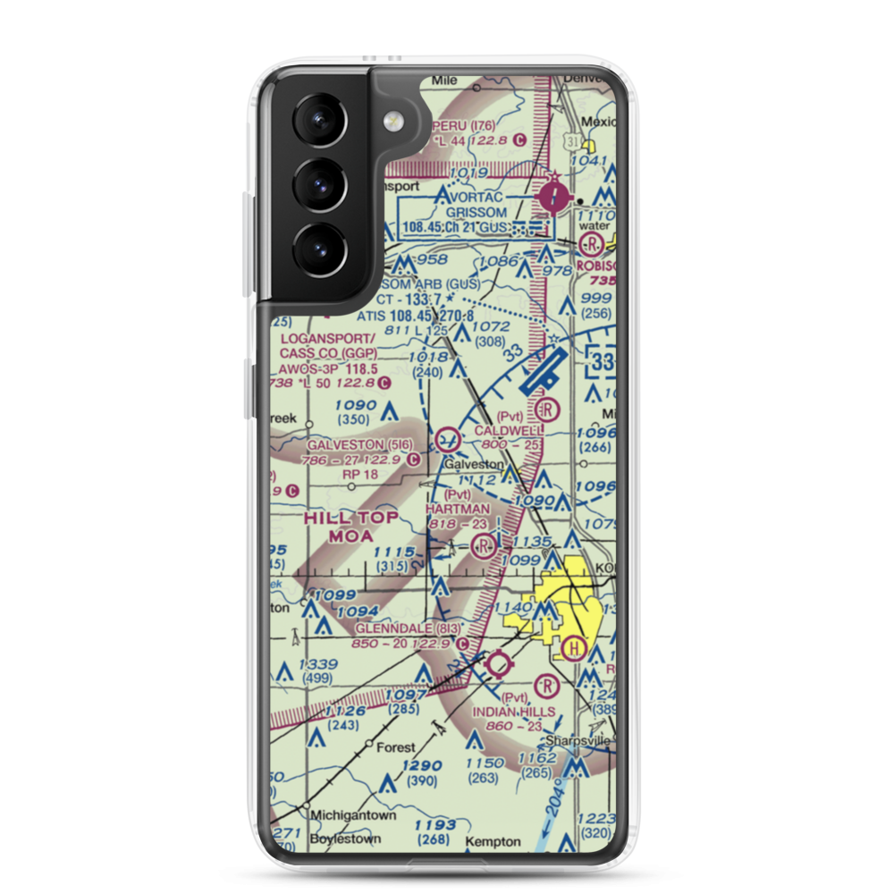 Galveston Airport (5I6) VFR Sectional Samsung Case Samsung Galaxy S21 Plus model shown