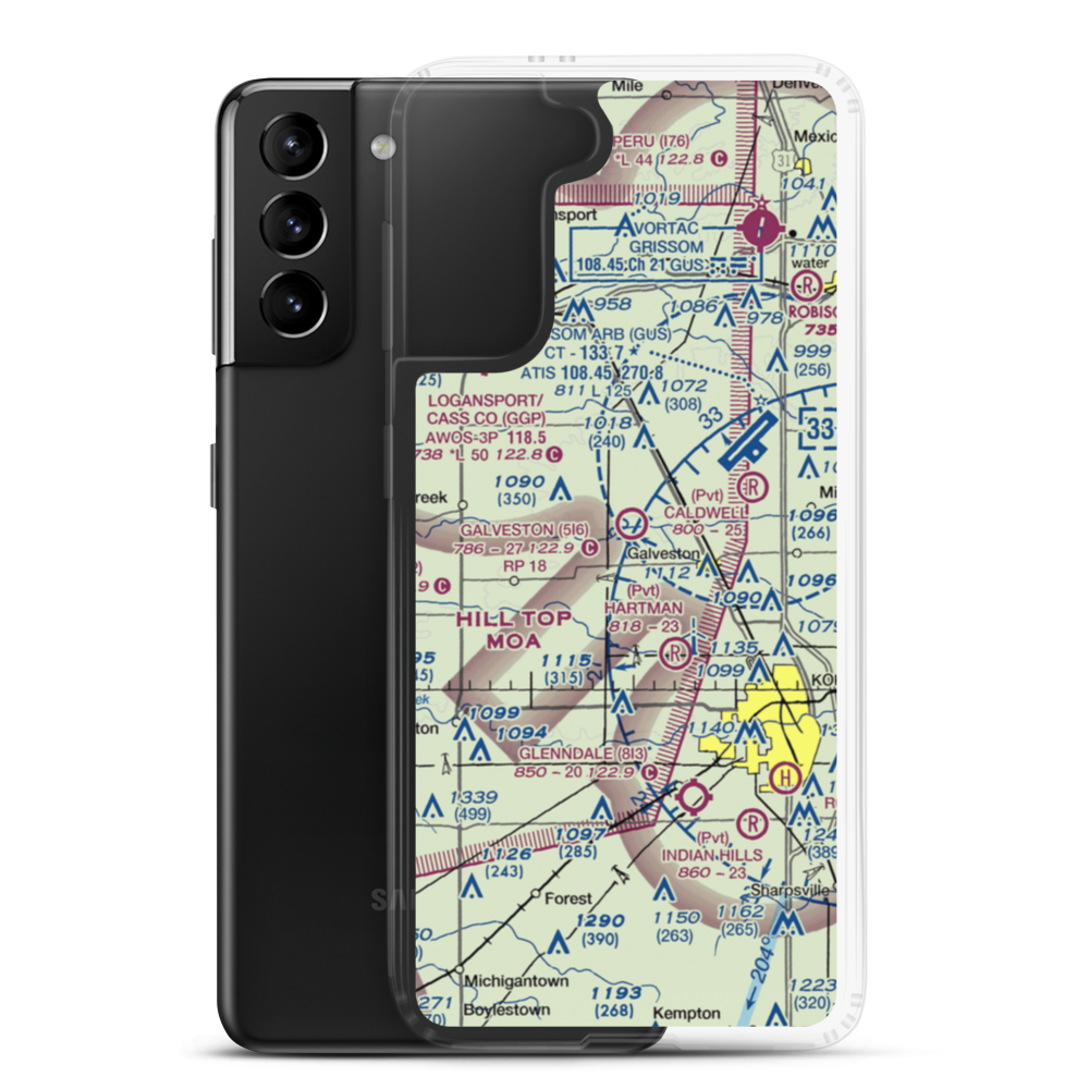 Galveston Airport (5I6) VFR Sectional Samsung Case Samsung Galaxy S21 Plus model shown