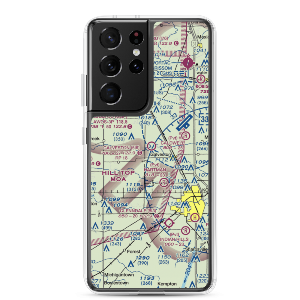 Galveston Airport (5I6) VFR Sectional Samsung Case Samsung Galaxy S21 Ultra model shown