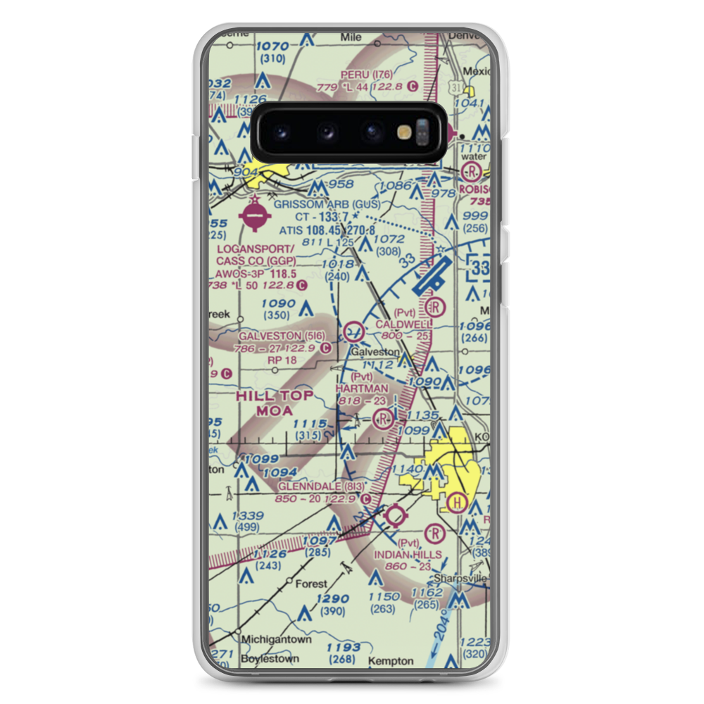 Galveston Airport (5I6) VFR Sectional Samsung Case Samsung Galaxy S10+ model shown