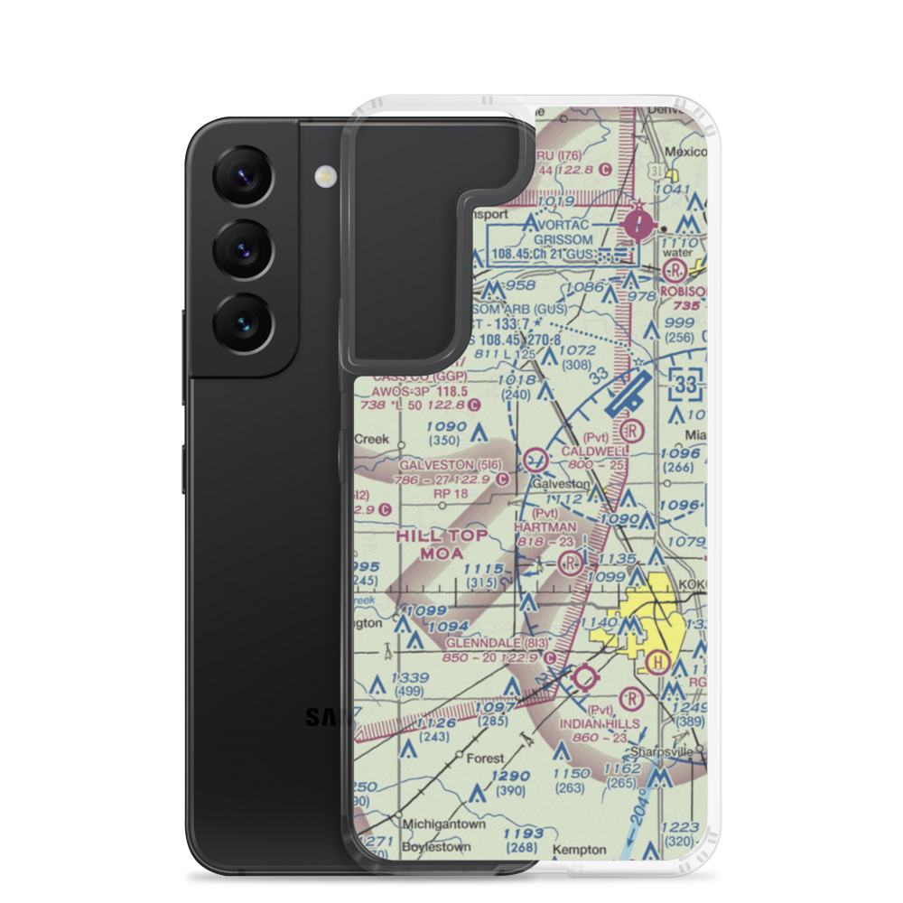 Galveston Airport (5I6) VFR Sectional Samsung Case Samsung Galaxy S22 model shown