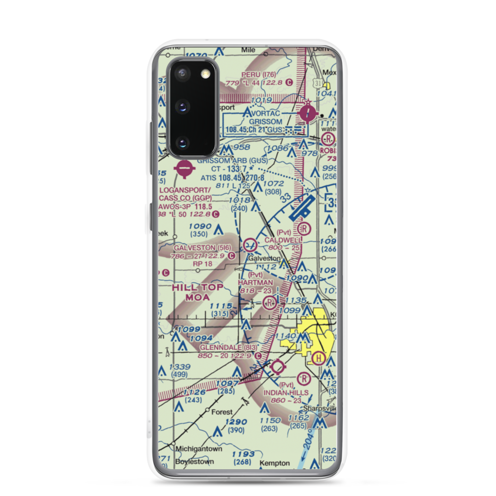 Galveston Airport (5I6) VFR Sectional Samsung Case Samsung Galaxy S20 model shown