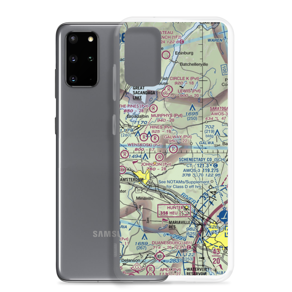 Galway Airport (NY37) VFR Sectional Samsung Case Samsung Galaxy S20 Plus model shown