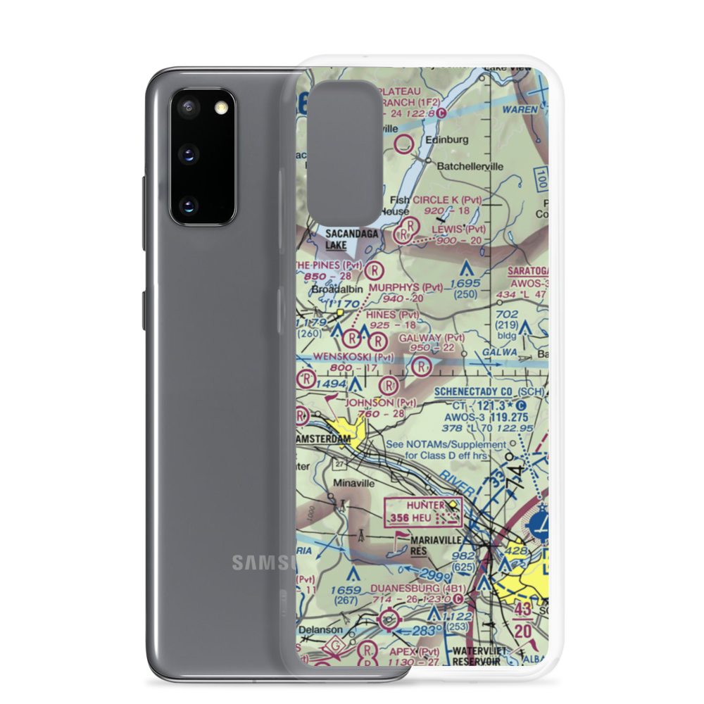 Galway Airport (NY37) VFR Sectional Samsung Case Samsung Galaxy S20 model shown
