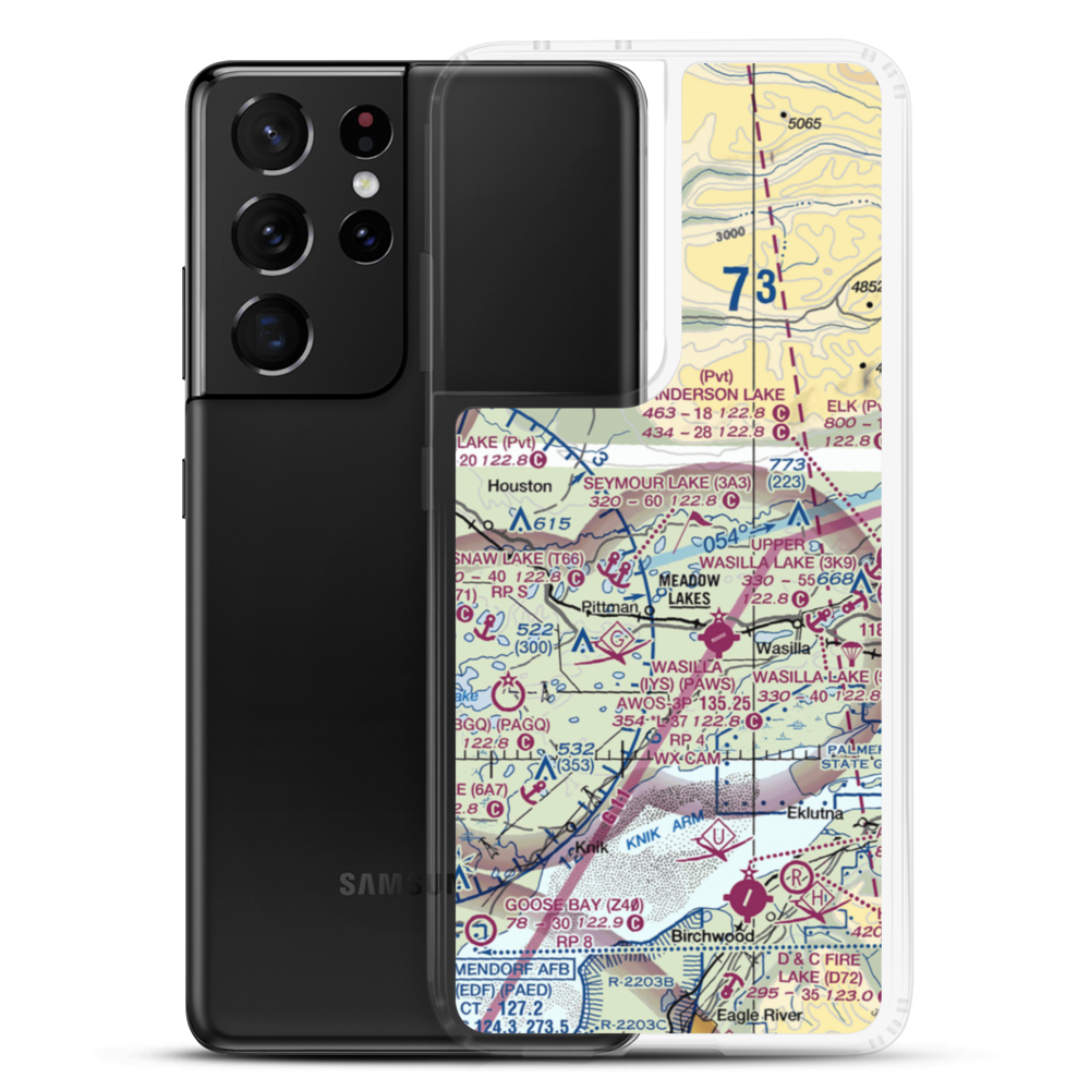 Gannon's Landing Airport (AK83) VFR Sectional Samsung Case Samsung Galaxy S21 Ultra model shown