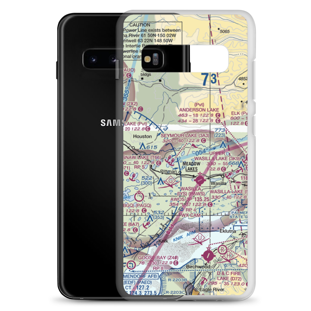 Gannon's Landing Airport (AK83) VFR Sectional Samsung Case Samsung Galaxy S10+ model shown