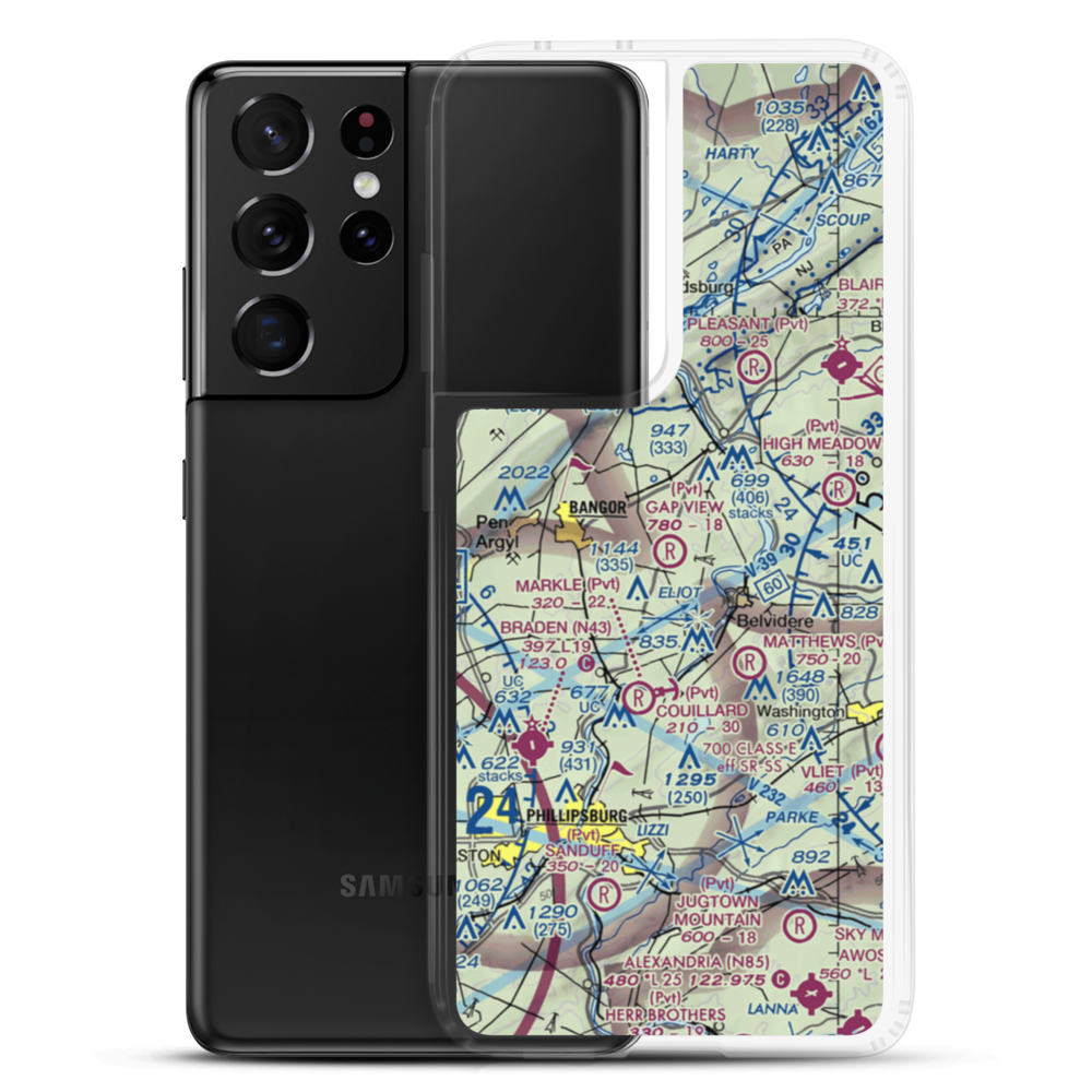 Gap View Airport (49PA) VFR Sectional Samsung Case Samsung Galaxy S21 Ultra model shown