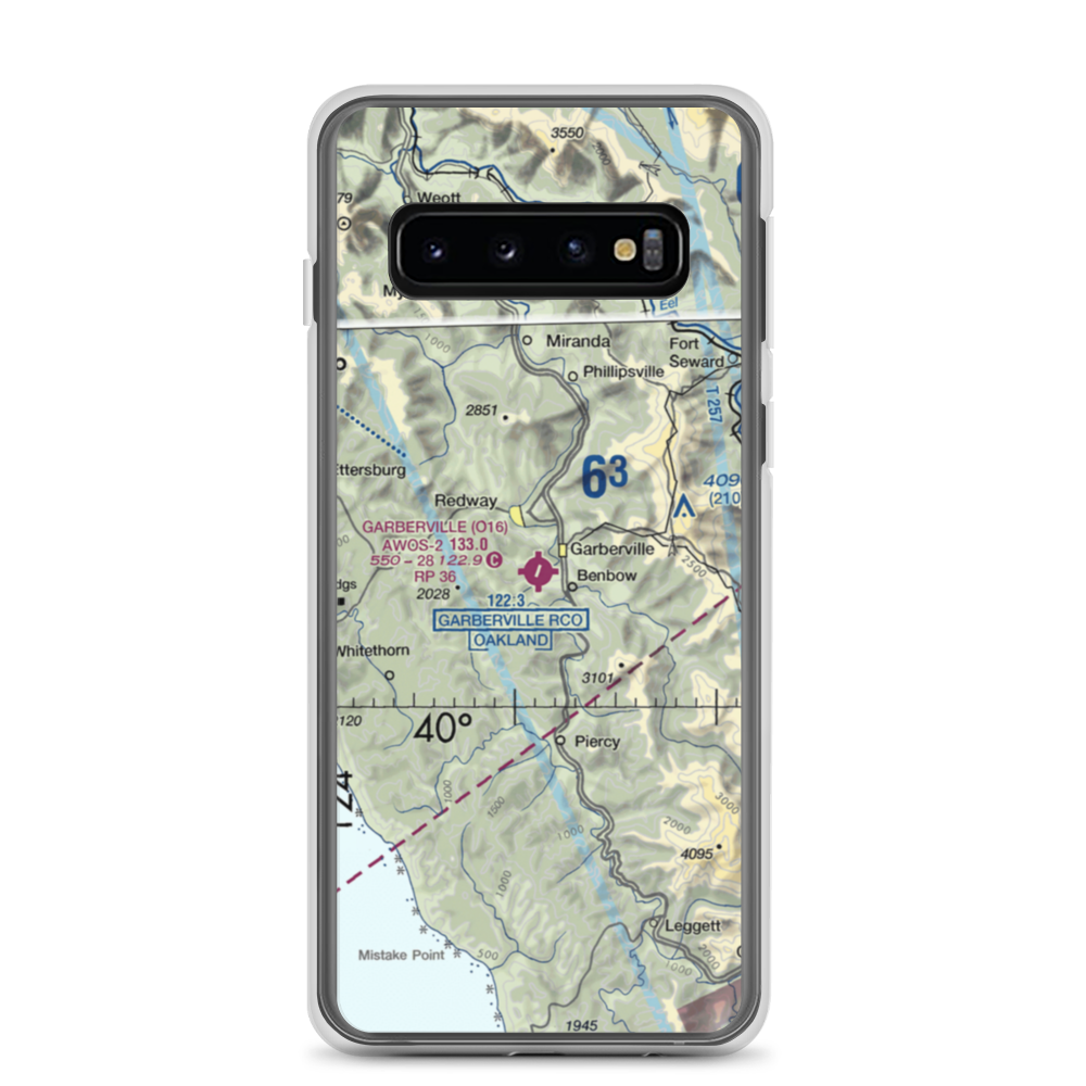 Garberville Airport (O16) VFR Sectional Samsung Case Samsung Galaxy S10 model shown