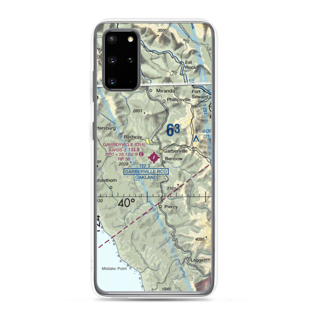 Garberville Airport (O16) VFR Sectional Samsung Case Samsung Galaxy S20 Plus model shown