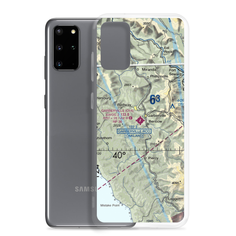 Garberville Airport (O16) VFR Sectional Samsung Case Samsung Galaxy S20 Plus model shown